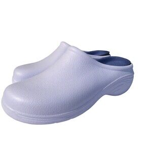 Hawkwell Pillowtop Flex Womens Clogs Shoes White Slip On Round Toe 7